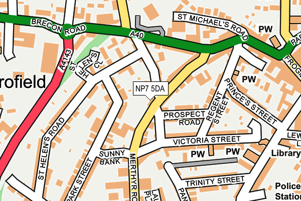 NP7 5DA map - OS OpenMap – Local (Ordnance Survey)