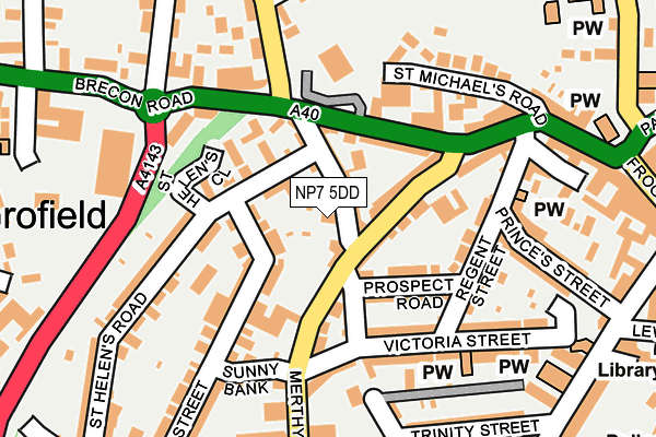 NP7 5DD map - OS OpenMap – Local (Ordnance Survey)