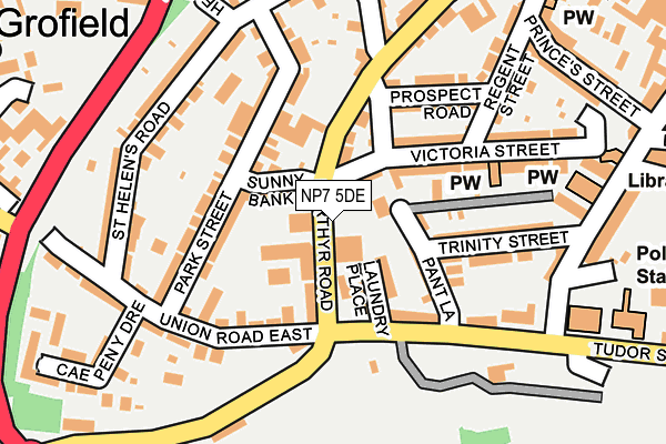NP7 5DE map - OS OpenMap – Local (Ordnance Survey)