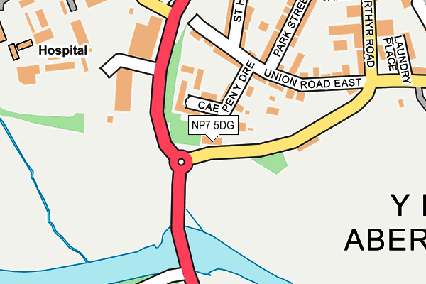NP7 5DG map - OS OpenMap – Local (Ordnance Survey)