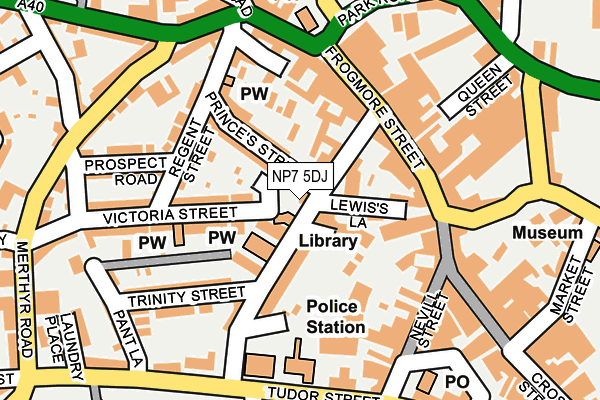 NP7 5DJ map - OS OpenMap – Local (Ordnance Survey)