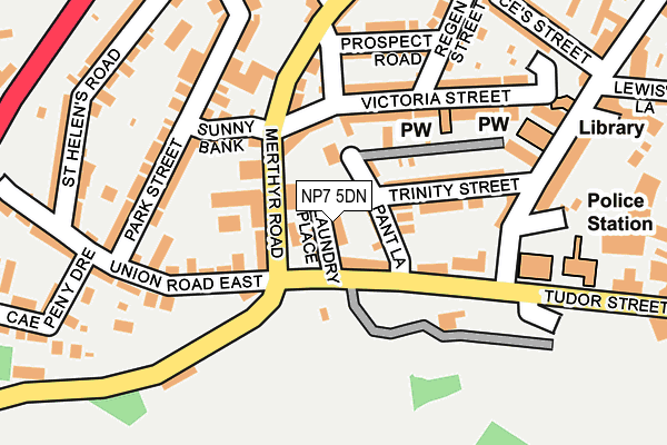 NP7 5DN map - OS OpenMap – Local (Ordnance Survey)
