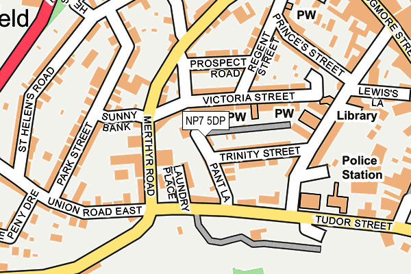 NP7 5DP map - OS OpenMap – Local (Ordnance Survey)