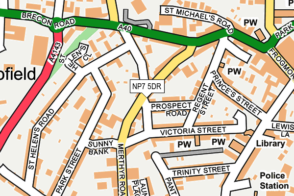 NP7 5DR map - OS OpenMap – Local (Ordnance Survey)