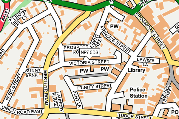 NP7 5DS map - OS OpenMap – Local (Ordnance Survey)