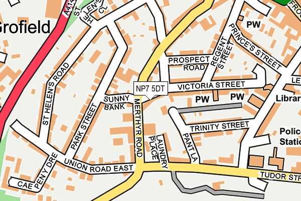 NP7 5DT map - OS OpenMap – Local (Ordnance Survey)