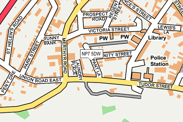 NP7 5DW map - OS OpenMap – Local (Ordnance Survey)