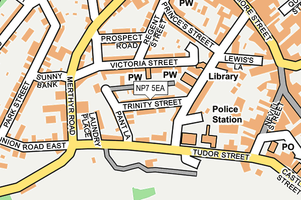 NP7 5EA map - OS OpenMap – Local (Ordnance Survey)