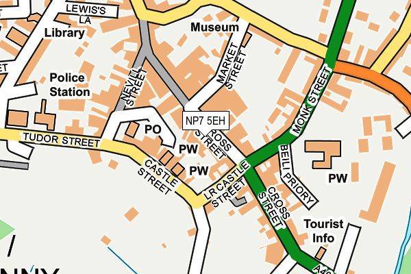 Map of THE ART SHOP ABERGAVENNY LIMITED at local scale