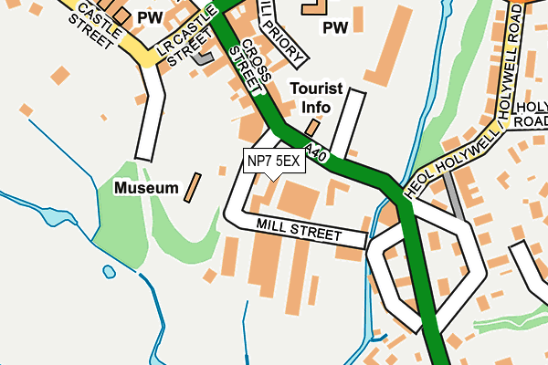 NP7 5EX map - OS OpenMap – Local (Ordnance Survey)