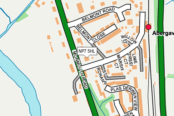 NP7 5HL map - OS OpenMap – Local (Ordnance Survey)