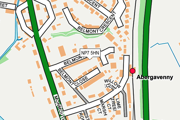 NP7 5HN map - OS OpenMap – Local (Ordnance Survey)