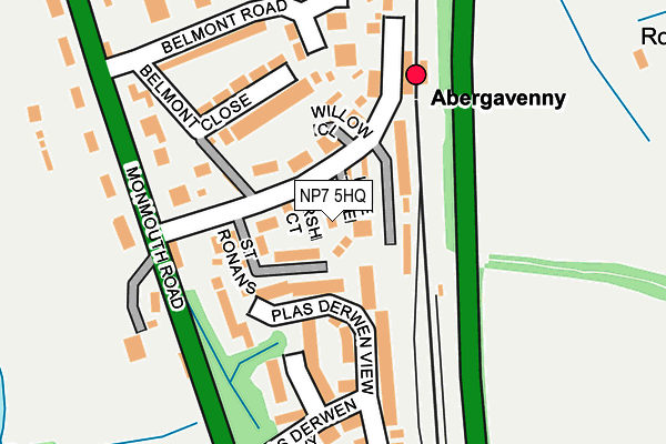 NP7 5HQ map - OS OpenMap – Local (Ordnance Survey)