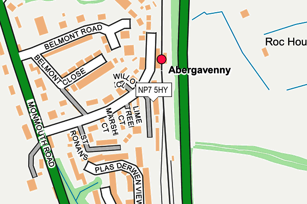 NP7 5HY map - OS OpenMap – Local (Ordnance Survey)