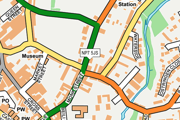 NP7 5JS map - OS OpenMap – Local (Ordnance Survey)