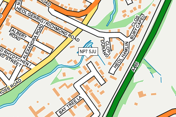 NP7 5JU map - OS OpenMap – Local (Ordnance Survey)