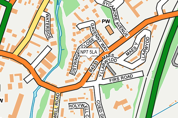 NP7 5LA map - OS OpenMap – Local (Ordnance Survey)