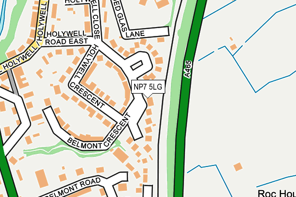 NP7 5LG map - OS OpenMap – Local (Ordnance Survey)