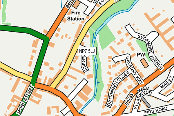 NP7 5LJ map - OS OpenMap – Local (Ordnance Survey)