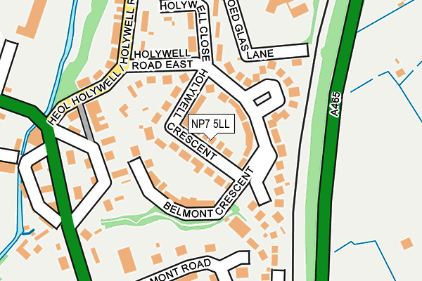 NP7 5LL map - OS OpenMap – Local (Ordnance Survey)