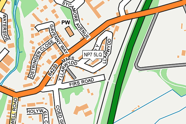 NP7 5LQ map - OS OpenMap – Local (Ordnance Survey)