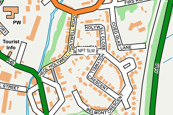 NP7 5LW map - OS OpenMap – Local (Ordnance Survey)