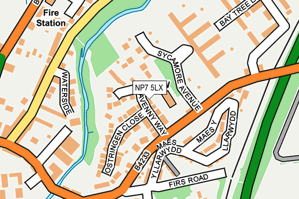 NP7 5LX map - OS OpenMap – Local (Ordnance Survey)