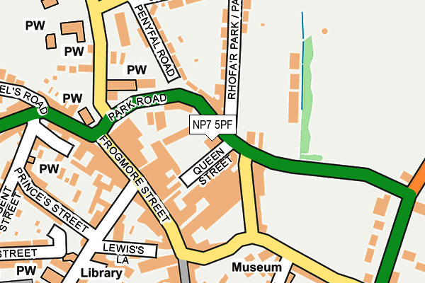 NP7 5PF map - OS OpenMap – Local (Ordnance Survey)