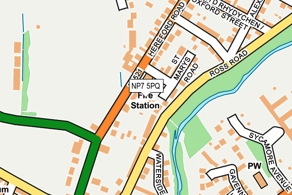 NP7 5PQ map - OS OpenMap – Local (Ordnance Survey)