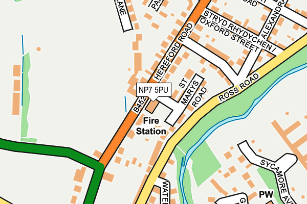 NP7 5PU map - OS OpenMap – Local (Ordnance Survey)