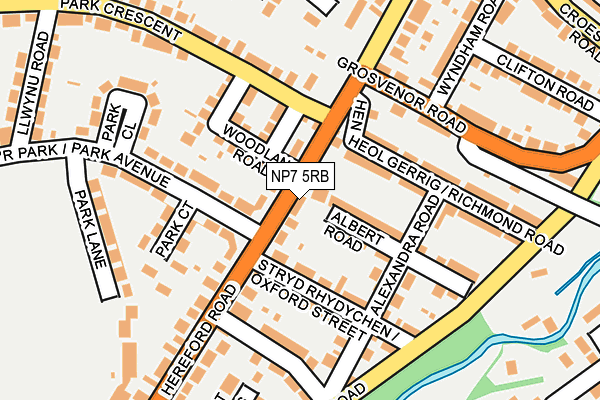 NP7 5RB map - OS OpenMap – Local (Ordnance Survey)