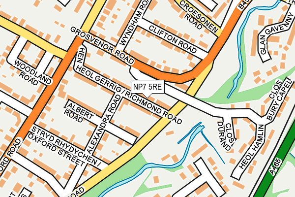 NP7 5RE map - OS OpenMap – Local (Ordnance Survey)