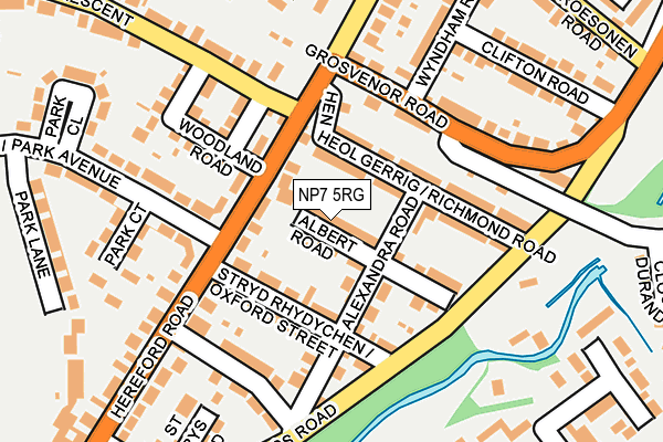 NP7 5RG map - OS OpenMap – Local (Ordnance Survey)