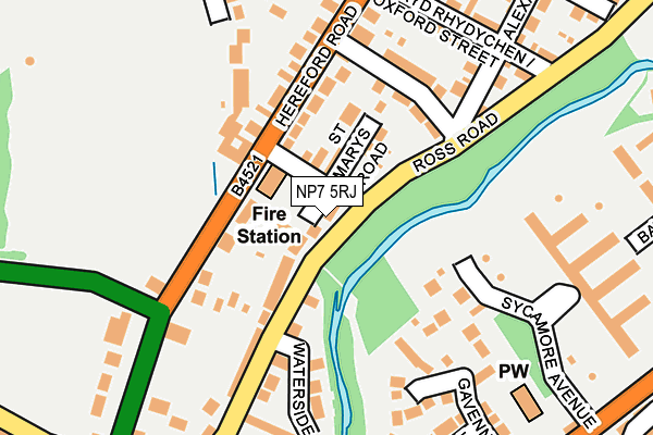 NP7 5RJ map - OS OpenMap – Local (Ordnance Survey)