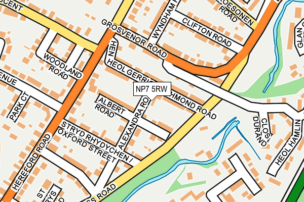 NP7 5RW map - OS OpenMap – Local (Ordnance Survey)