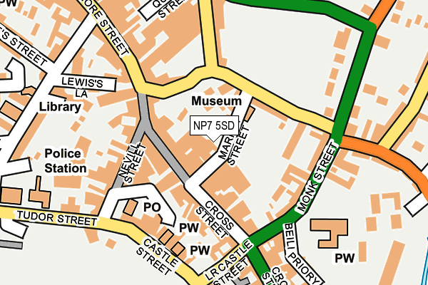 NP7 5SD map - OS OpenMap – Local (Ordnance Survey)