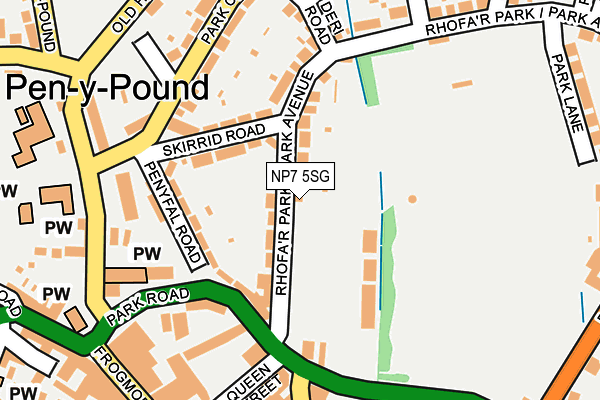 NP7 5SG map - OS OpenMap – Local (Ordnance Survey)