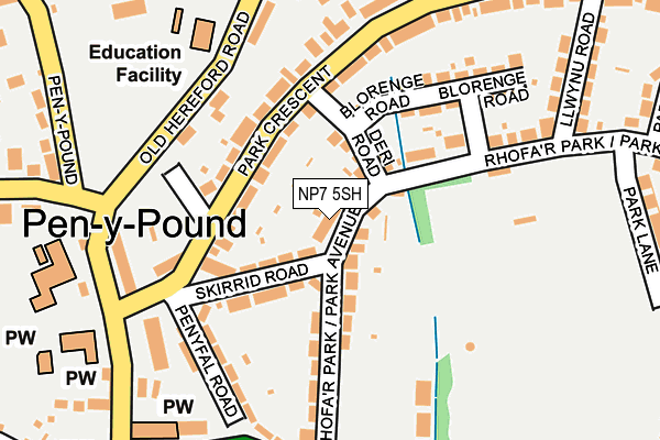 NP7 5SH map - OS OpenMap – Local (Ordnance Survey)