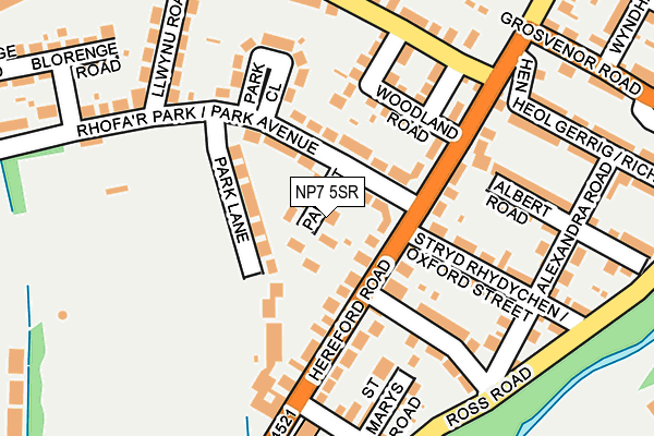 NP7 5SR map - OS OpenMap – Local (Ordnance Survey)