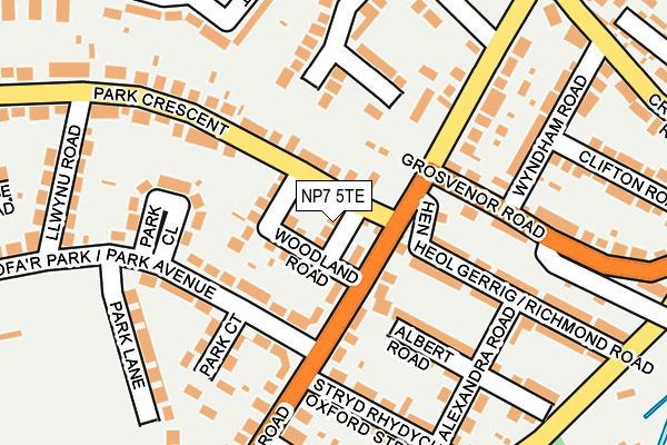 NP7 5TE map - OS OpenMap – Local (Ordnance Survey)