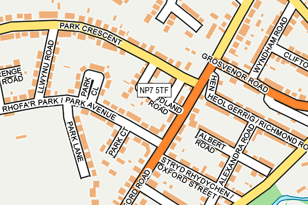 NP7 5TF map - OS OpenMap – Local (Ordnance Survey)