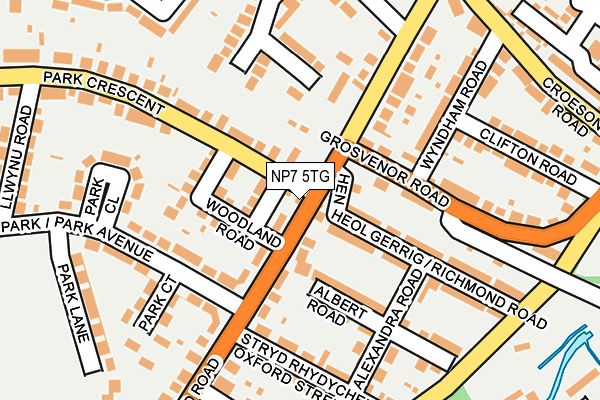 NP7 5TG map - OS OpenMap – Local (Ordnance Survey)
