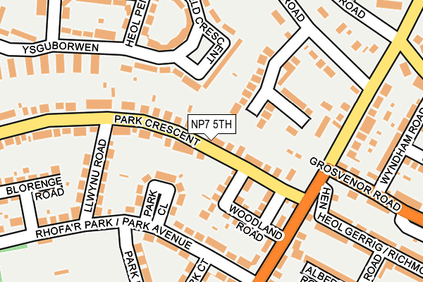 NP7 5TH map - OS OpenMap – Local (Ordnance Survey)