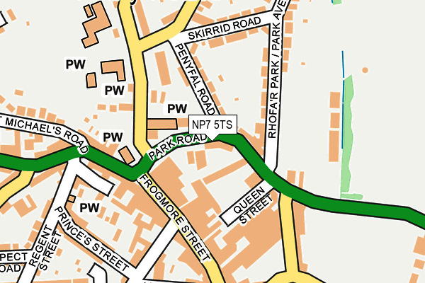 NP7 5TS map - OS OpenMap – Local (Ordnance Survey)