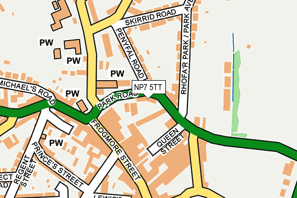 NP7 5TT map - OS OpenMap – Local (Ordnance Survey)