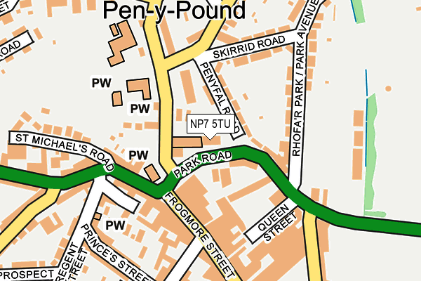 NP7 5TU map - OS OpenMap – Local (Ordnance Survey)