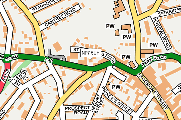 NP7 5UH map - OS OpenMap – Local (Ordnance Survey)