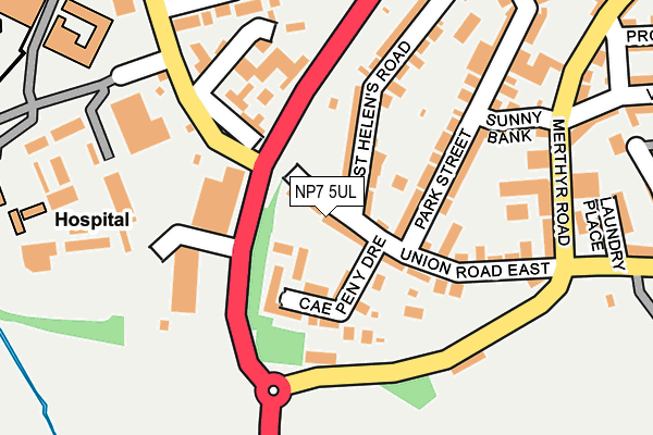 NP7 5UL map - OS OpenMap – Local (Ordnance Survey)