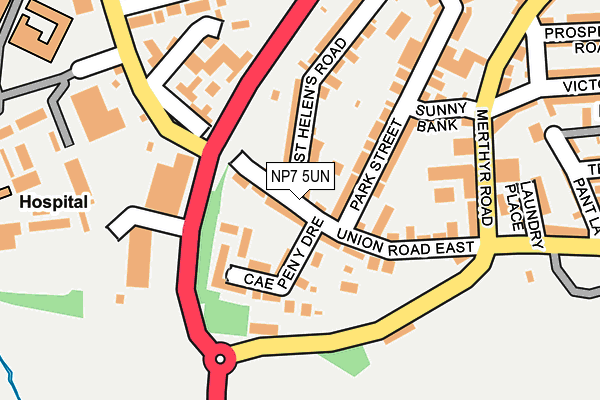 NP7 5UN map - OS OpenMap – Local (Ordnance Survey)