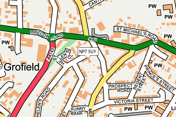 NP7 5UY map - OS OpenMap – Local (Ordnance Survey)